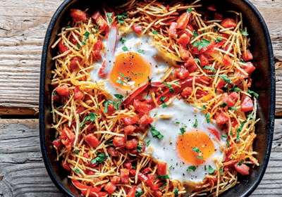 OVOS ROTOS COM CHOURIÇO DE PORCO PRETO