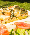 QUICHE DE FRANGO E ESPINAFRES